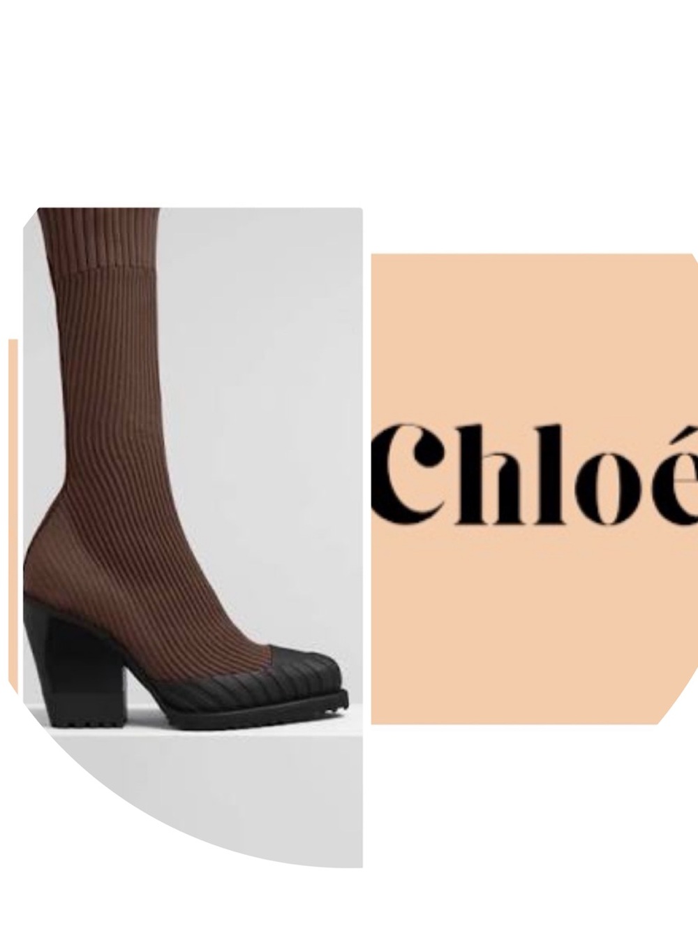 ‼️WOW‼️Chloé Chocolate brown sock boots with logo in the back‼️🤩🤎🤎🤎🤍🤍